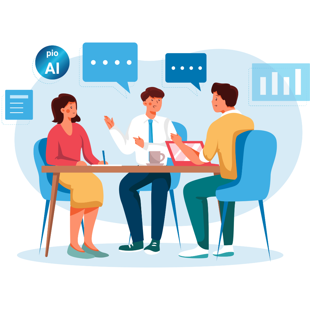 pio AI Workshop: Illustration Künstliche Intelligenz im Mittelstand